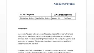 accounts payable policies and procedures